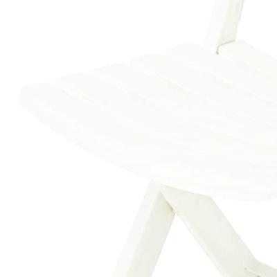 VidaXL Opklapbare stoelen, 2 stuks, wit plastic VidaXL Opklapbare stoelen, 2 stuks, wit plastic