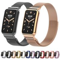 Milanese loop bandje met case - Donkerblauw - Xiaomi Smart Band 7 Pro - thumbnail