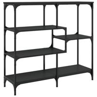 Wandtafel 103x32x95 cm bewerkt hout zwart - thumbnail