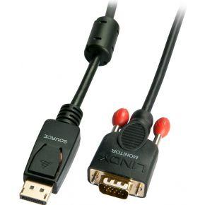 LINDY 41941 DisplayPort-kabel DisplayPort Aansluitkabel DisplayPort-stekker, VGA-stekker 9-polig 1.00 m Zwart