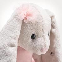 Ballerina knuffelkonijn 30 cm voor meisjes STEIFF HOPPIE 3 rozen - thumbnail