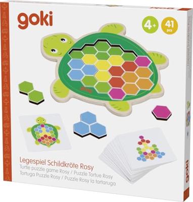 Goki houten schildpad puzzelspel rosy, 41st.