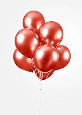 Chrome Ballonnen Rood 30cm (10st)