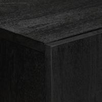 Dressoir 60x33x75 cm bewerkt hout zwart - thumbnail