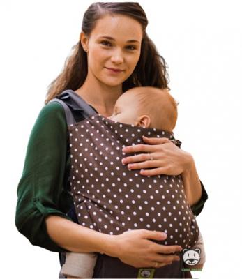 Luna Dream draagzak Grow Up Polka Dot katoen bruin/wit