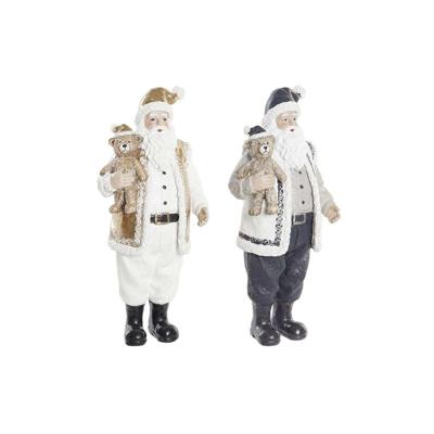 Kerstversiering DKD Home Decor Hars Kerstman (12 x 9 x 27 cm) (2 Stuks)