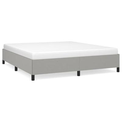 Bedframe zonder matras stof lichtgrijs 160x200 cm