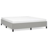 Bedframe zonder matras stof lichtgrijs 160x200 cm - thumbnail