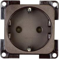 inprojal elektrosysteme 102563 Wandcontactdoos met randaarde Inzetstuk Bruin 1 stuk(s) - thumbnail