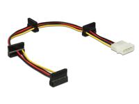 Delock 60142 Kabel Voeding Molex 4-polige stekker > 4 x SATA 15-polige bus 40cm - thumbnail