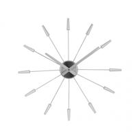 Stille wandklok - Vintage - 58 cm - Roestvrij staal - 'Plug Inn' - thumbnail