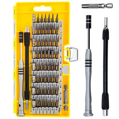 60 in 1 S2 gereedschap staal precisie schroevendraaier Nutdriver bit Repair tools Kit (geel)