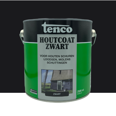 Houtcoat waterbasis zwart 2,5l verf/beits I Tenco - Tenco Houtcoat waterbasis zwart 2,5l verf/beits I Tenco - Tenco