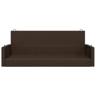 Schommelbank 119x56x48 cm poly rattan bruin Schommelbank 119x56x48 cm poly rattan bruin