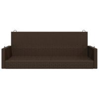 Schommelbank 119x56x48 cm poly rattan bruin - thumbnail