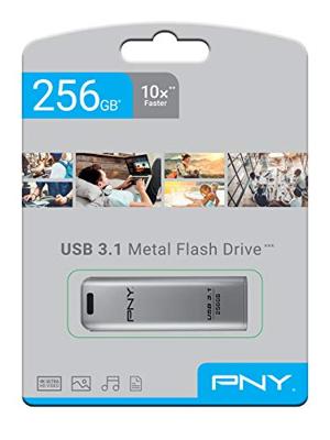 PNY Elite Steel USB-stick 256 GB Zilver FD256ESTEEL31G-EF USB-A 3.1 Gen 1