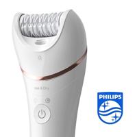 Philips BRE740/10 Epilator Series 8000 Wet and Dry-Epileerapparaat Roze/Wit - thumbnail