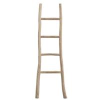 Decoratieve ladder Roel - teakkleur - 160x55x5 cm - thumbnail