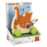 Bambolino Toys Dikkie dik houten trekfiguur met motoriekspiraal - thumbnail