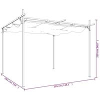 Pergola met uitschuifbaar dak 295x292x230 taupe - thumbnail