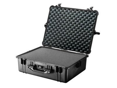 Peli 1600 Schokbestendige Transportkoffer Voor Elektronica, Camera'S En Videoapparatuur, Ip67 Water- En Stofdicht, Capaciteit: 46L, Gemaakt In Duitsland, Zonder Schuim, Kleur: Zwart