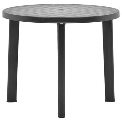 Tuintafel 89 cm kunststof antraciet