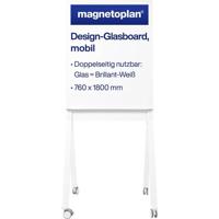 magnetoplan Glazen magneetbord mobiles Glasboard (b x h) 76 cm x 180 cm Wit - thumbnail