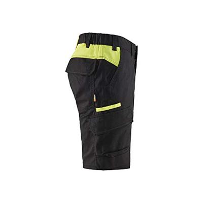 Blåkläder Industrie short met stretch 14461832 | Zwart/High Vis Geel | Maat 64 - 7330509758519