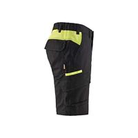 Blåkläder Industrie short met stretch 14461832 | Zwart/High Vis Geel | Maat 64 - 7330509758519 - thumbnail