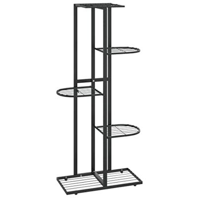 VidaXL Bloemenstandaard met 5 lagen 43x22x98 cm metaal zwart VidaXL Bloemenstandaard met 5 lagen 43x22x98 cm metaal zwart