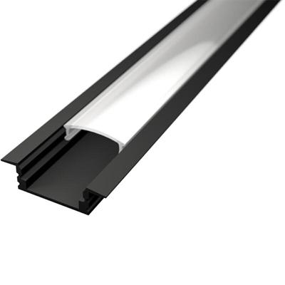 LED Strip Inbouwprofiel Zwart Aluminium - Velvalux Profi 1m - 24.7x7mm