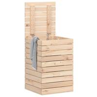 Wasmand 44x44x66 cm massief grenenhout - thumbnail