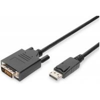 Digitus DB-340301-030-S DisplayPort-kabel DVI / DisplayPort Aansluitkabel DisplayPort-stekker 3.00 m Zwart Afgeschermd (dubbel), Afgeschermd - thumbnail