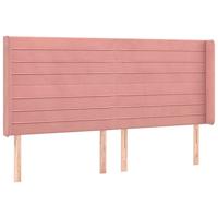 Boxspring met matras en LED fluweel roze 200x200 cm - thumbnail