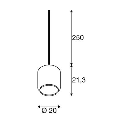 SLV Glazen hanglampPantilo 20 Ø 20cm - 1003005