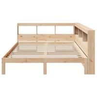 Bed met boekenkast zonder matras massief grenenhout 140x190 cm - thumbnail