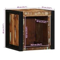 Nachtkastjes 2st 40x35x40cm massief gerecycled hout meerkleurig - thumbnail