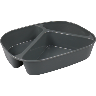 Circ Schaal | menuschaal | reusable | 3-vaks | pP | rechthoekig | 880ml | 236x181x47mm | grijs | 48 stuks Circ Schaal | menuschaal | reusable | 3-vaks | pP | rechthoekig | 880ml | 236x181x47mm | grijs | 48 stuks