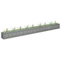 Gabion plantenbak verhoogd 360x30x30 cm gegalvaniseerd staal - thumbnail
