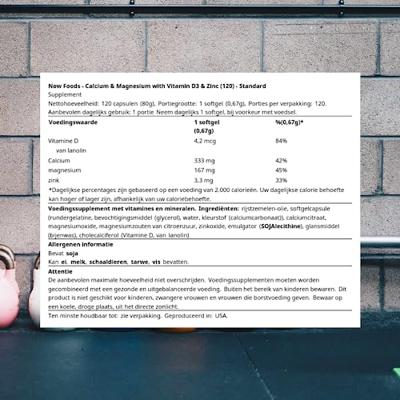 Calcium Magnesium with Vitamin D & Zinc 120softgels
