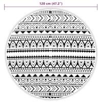Buitenkleed 120 cm polypropeen zwart - thumbnail