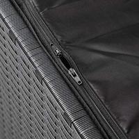 Tuinbox Polyrotan Kussenbox Zwart 150x77x73cm met Wielen - thumbnail