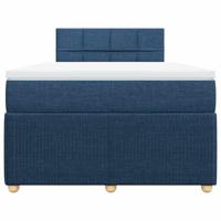 Boxspring met matras stof blauw 120x200 cm - thumbnail