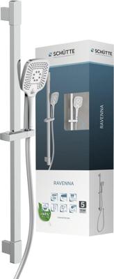 Schutte RAVENNA doucherail set | Chroom/wit - 64801