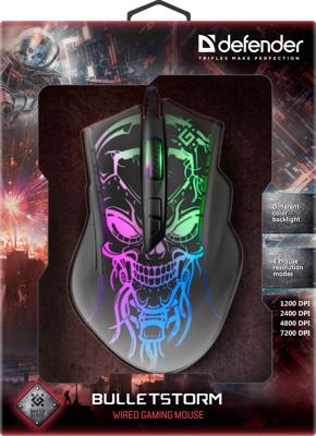 Gaming, bedraad, optische muis DEFENDER GM-928 BULLETSTORM 7200dpi 7P met achtergrondverlichting Gaming, bedraad, optische muis DEFENDER GM-928 BULLETSTORM 7200dpi 7P met achtergrondverlichting