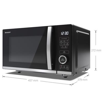Sharp YC-QS204AE-B Solo magnetron Zwart Sharp YC-QS204AE-B Solo magnetron Zwart