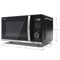 Sharp YC-QS204AE-B Solo magnetron Zwart - thumbnail