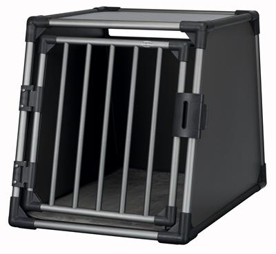 TRIXIE VERVOERSBOX ALUMINIUM GRAFIET M-L: 86X61X65 CM