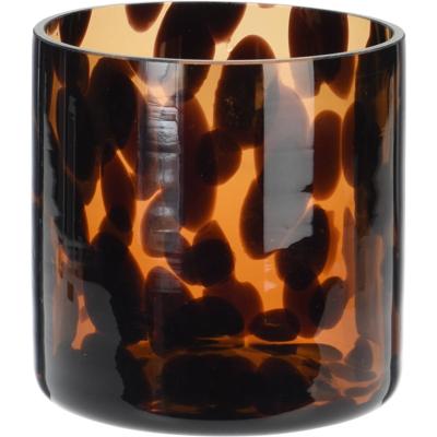 Theelichthouder glas 8cm bruin Nampook - Nampook