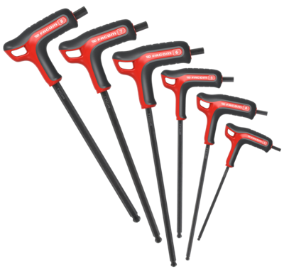 Facom Set van 6 6-kantsleutels 'pistool' | met kogelkop - 84TZSA.PB Facom Set van 6 6-kantsleutels 'pistool' | met kogelkop - 84TZSA.PB